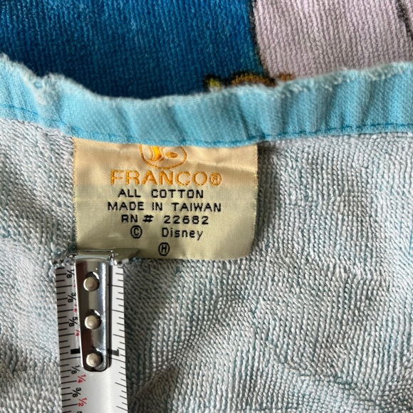 Vintage 90s Franco Beauty and the Beast Bath Towel 24x43 Disney - Picture 3 of 5